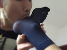 藍色對對襪 互艹圖