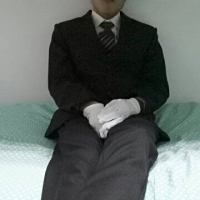 【原创】本丝袜主西装皮鞋锦纶丝袜男人戴着白手套，带...