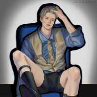 超诱人正装皮鞋丝袜插画