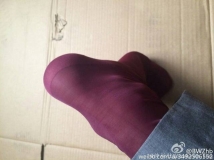 骚气酒红色日式丝袜