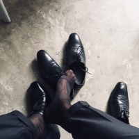 性感黑丝脚，闻闻