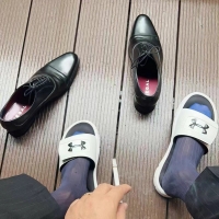 正装皮鞋骚蓝色丝袜