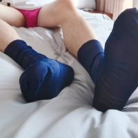 锦纶丝袜帅哥的丝袜show，分享