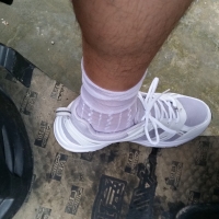 锦纶白丝袜运动鞋第一弹：白丝袜运动鞋短裤出门！