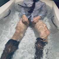 冬天还在穿丝袜的骚男