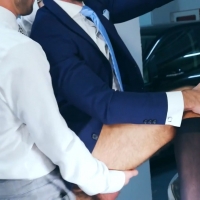 【在线】【MAP】卖车丝袜正装小哥为了业绩，献身正装客户