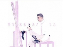 美国性感绅士的丝袜海报系列2，绅士拿出丝袜穿上的美图