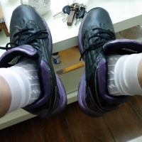 白丝袜运动鞋第三弹：穿白丝袜篮球鞋打飞机射